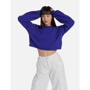 Roxy Women's Blue Crewneck Pullover‎ Sweater Size Medium Chloe Kim Collection